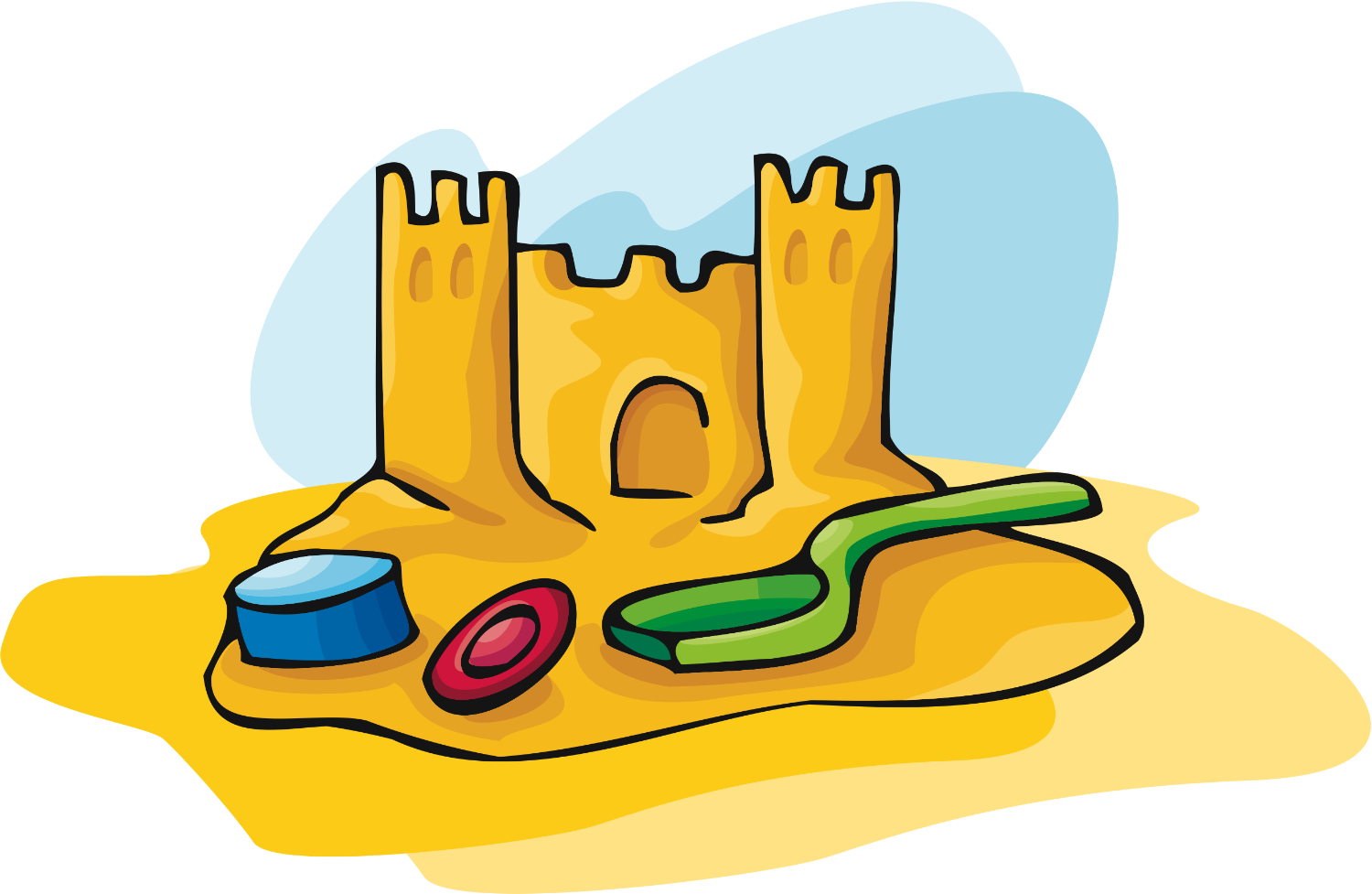 Sand Castle Cartoon - ClipArt Best