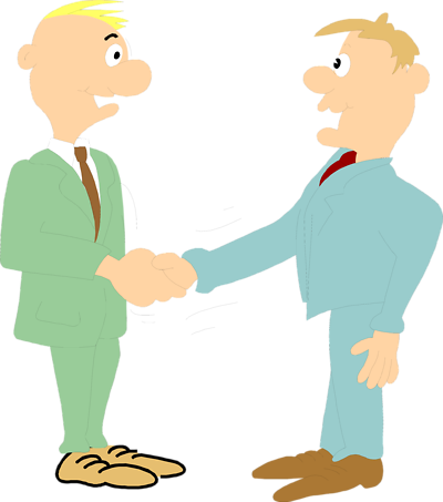 Free Stock Photos | Illustration Of A Pair Of Business Men Shaking ...