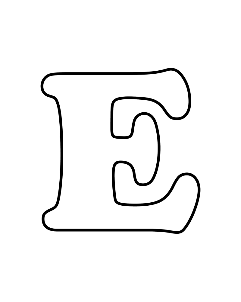 Letter E - Free Printable Coloring Pages | Applique /Templates | Pint…