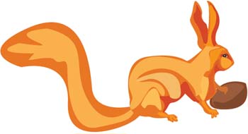 Squirrel Sleeping Free Vector