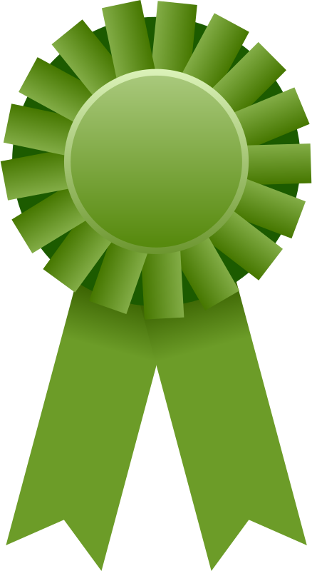 Clipart - Award Ribbon -- Green