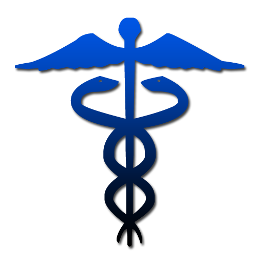 Caduceus symbol blue gradient clipart image - ipharmd.