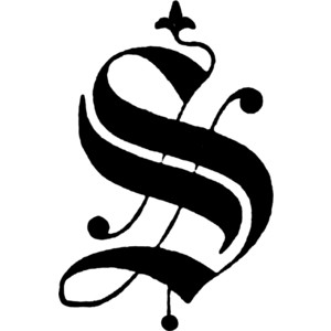 letter S, Old English fancy text Clipart - Polyvore