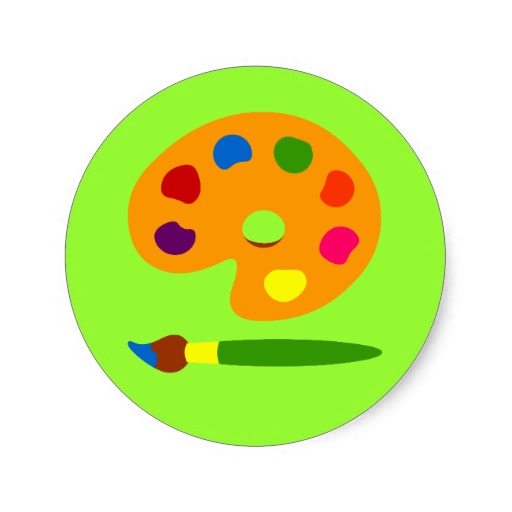 art palette illustration features an artist s palette and paint brush. art palette illustration features an artist s palette and paint brush via