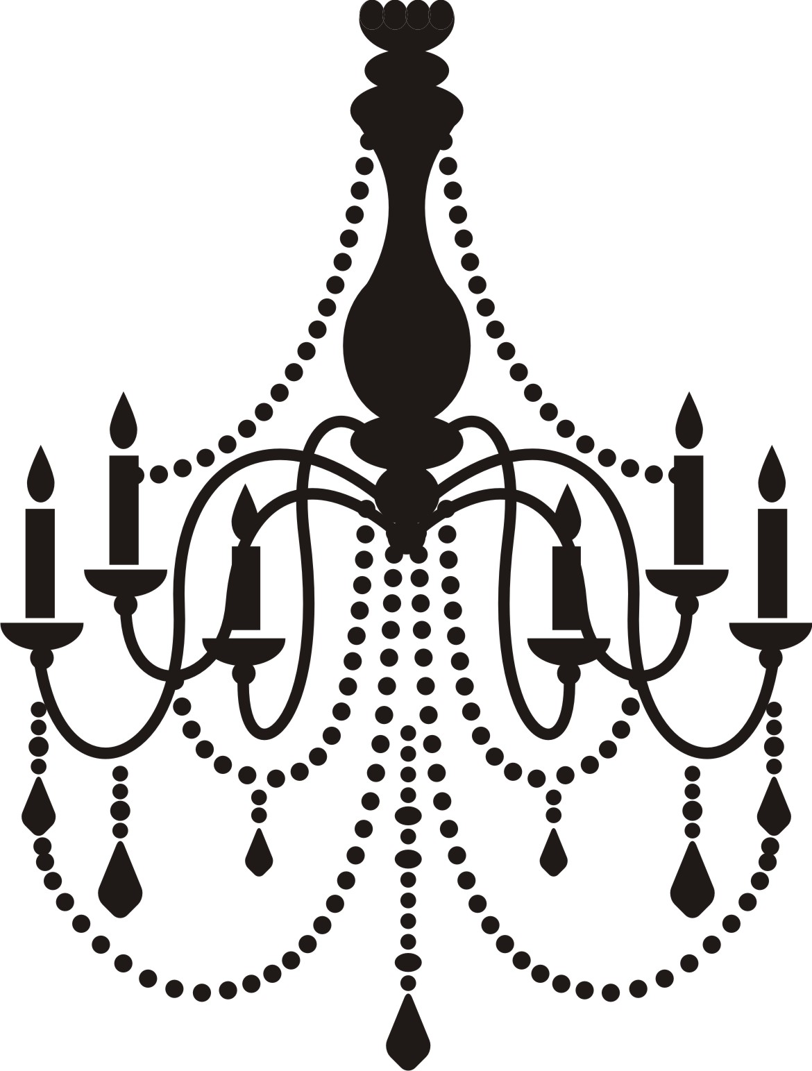 Wall-Decal-Art-Vinyl-Sticker-Home-Decor-Chandelier