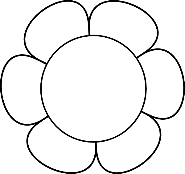 Flower clipart outline - ClipartFox