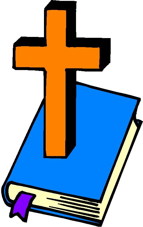 Bible with cross clip art