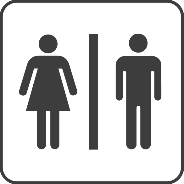 Standard Men/Women Washroom Sign | No cost royalty free stock