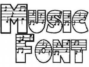 Machine Embroidery Designs - Music Font Set