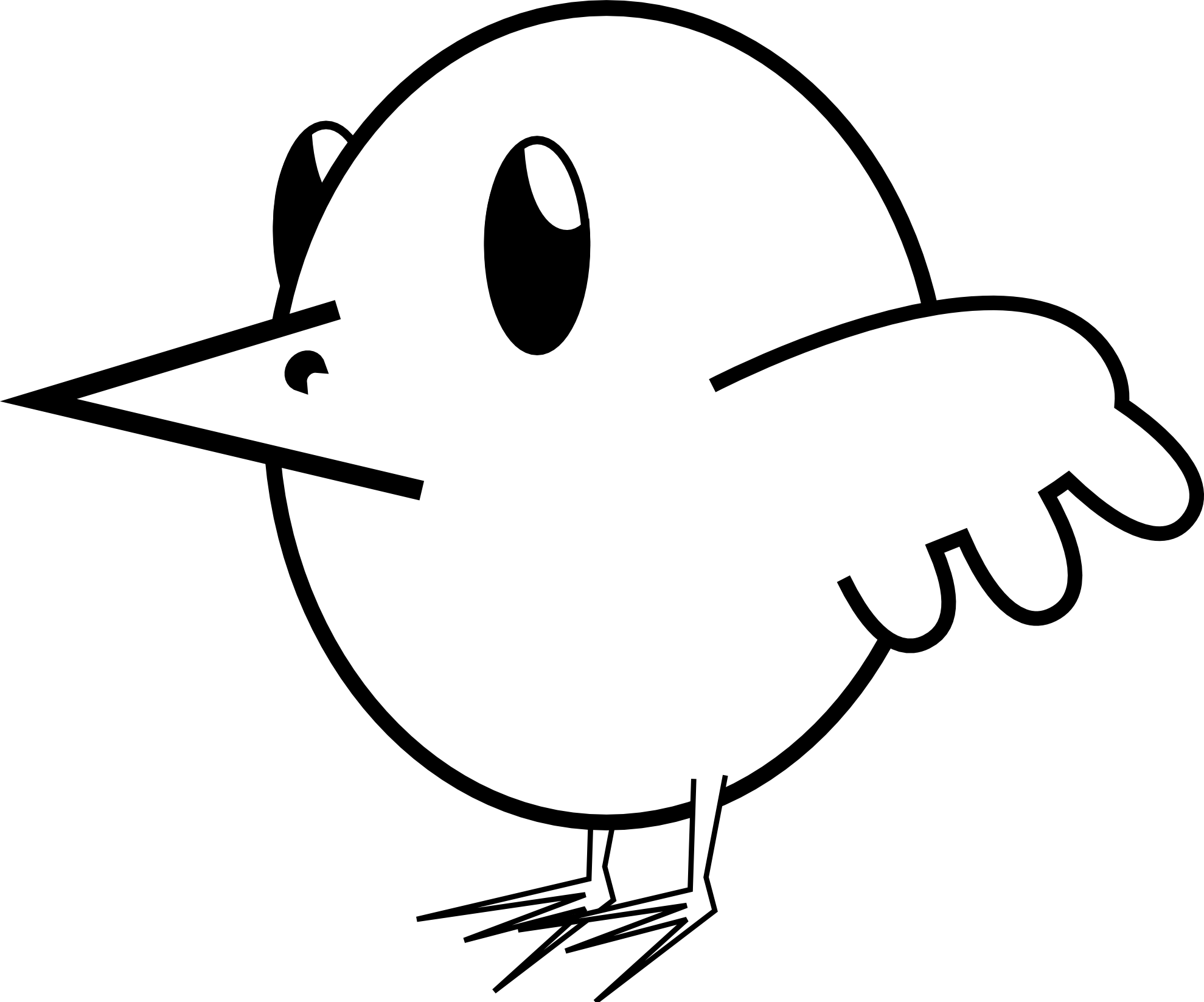 Clip Art: peace dove 256 black white line art ...
