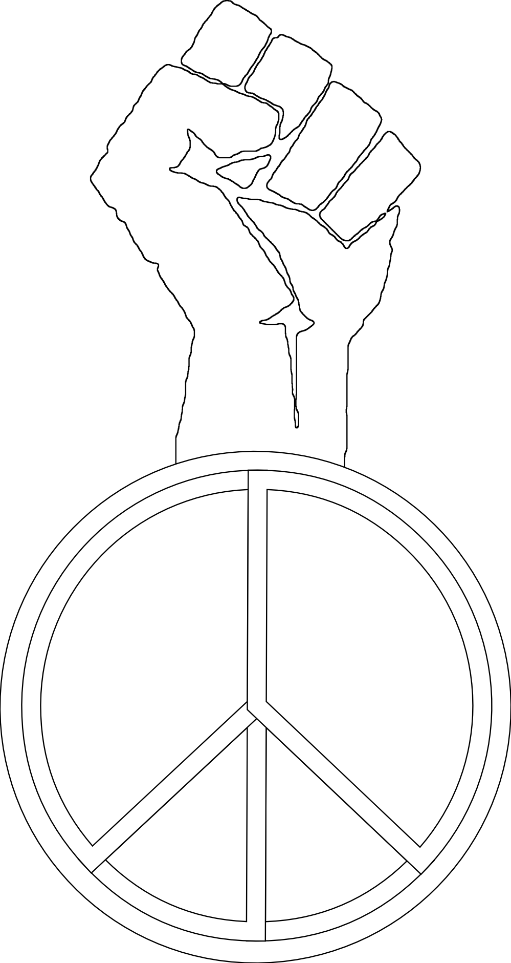 Peace to the People Black White Line Art Christmas Xmas Peace on ...