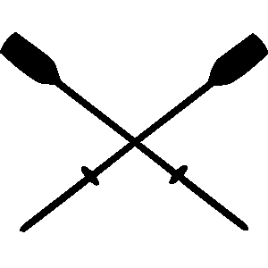 Rowing oars crossed clipart