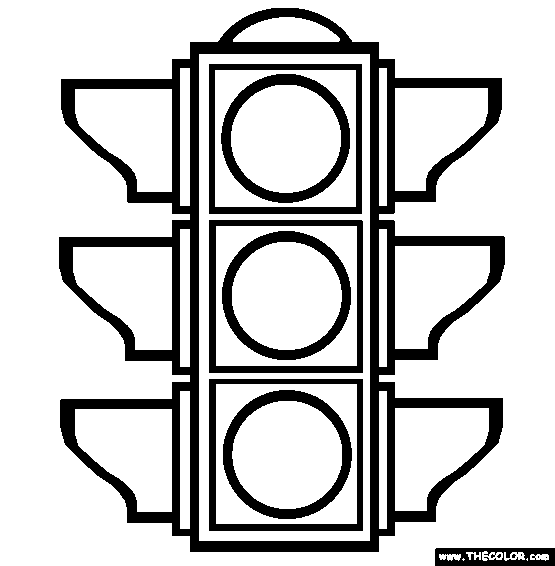 Black and white clipart images traffic light