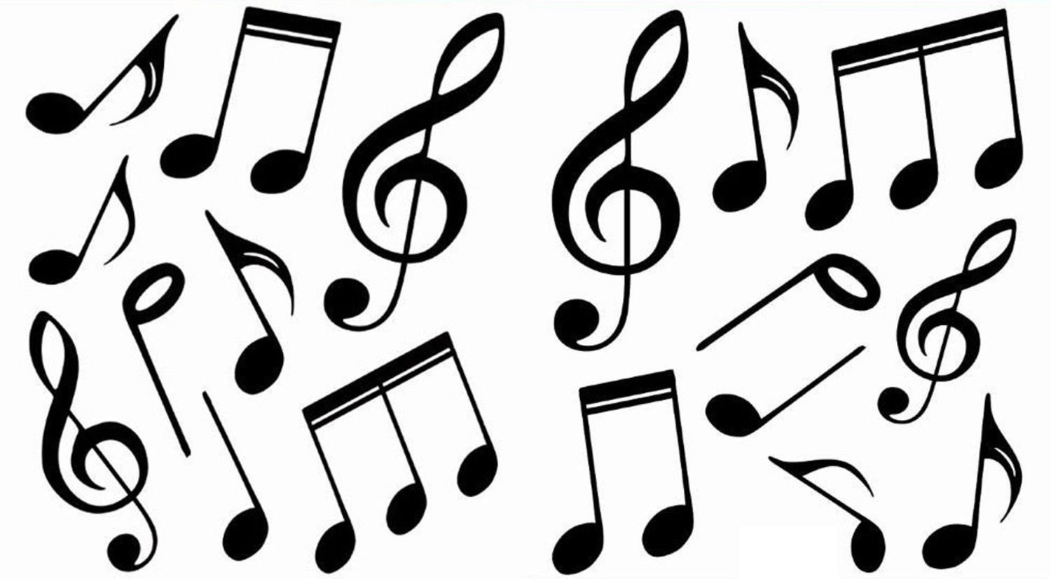 Music notes symbols clip art