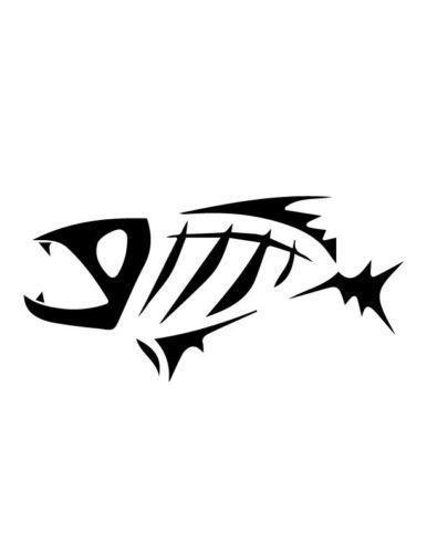 Fish Skeleton Sticker | eBay