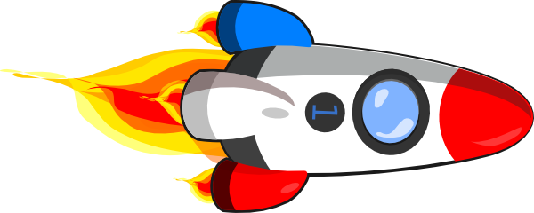Roketship Red White Blue And Grey Clip Art - vector ...
