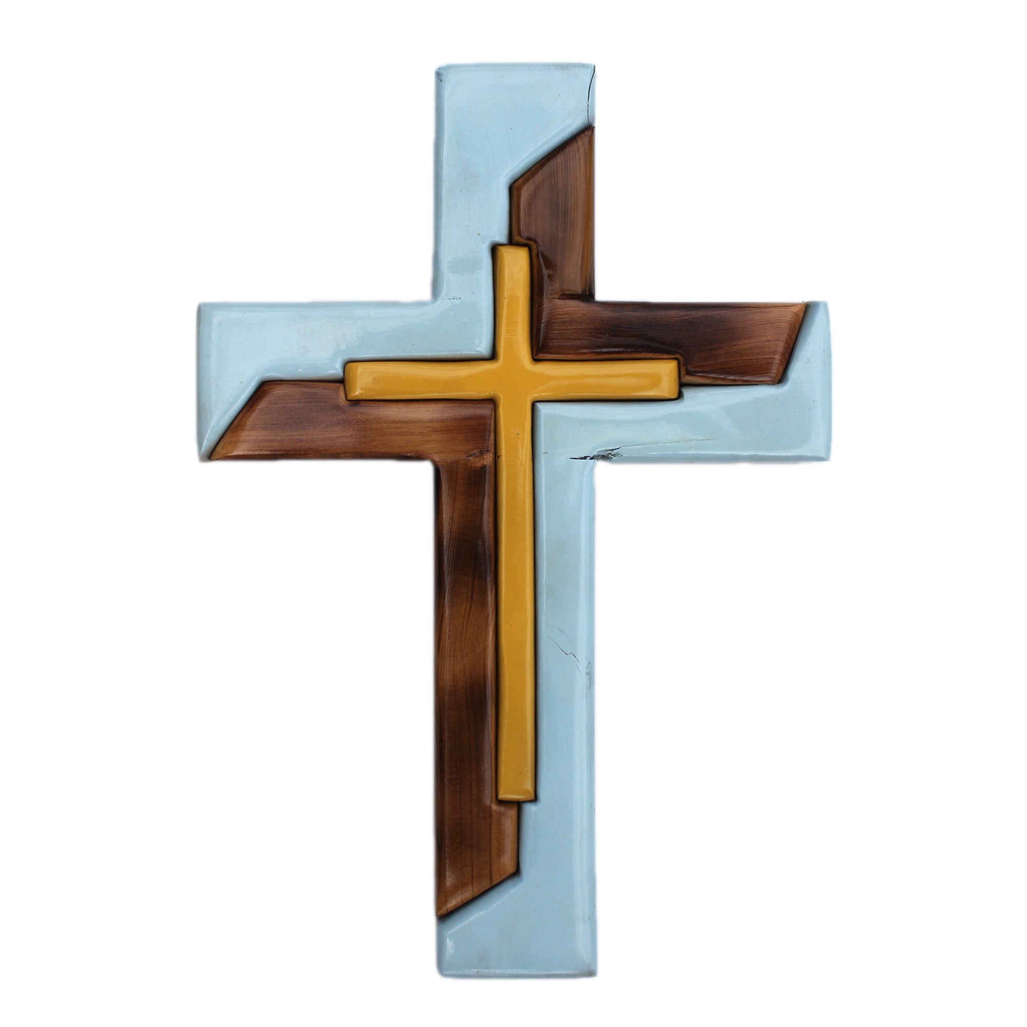 Center Cut Hourglass Thin Cross: Baby Blue & Yellow Â« Adult & Teen ...