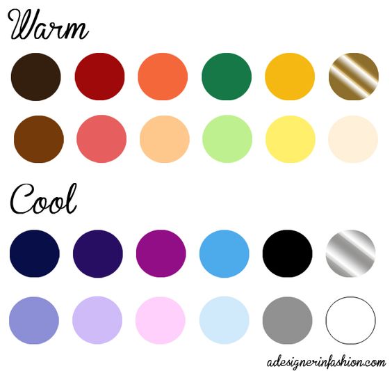 Skin undertones, Warm and Colors