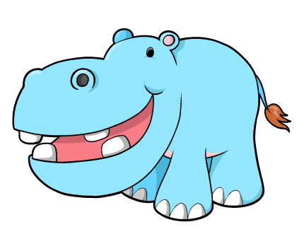 Cartoon Hippo Clipart