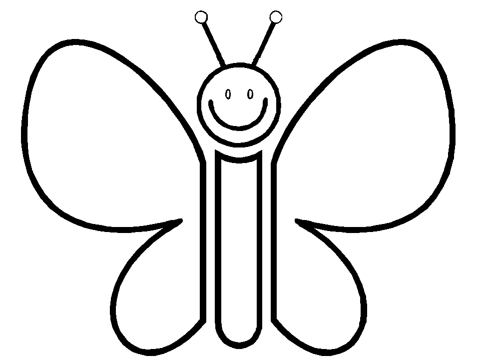 Simple Butterfly Black And White | Free Download Clip Art | Free ...