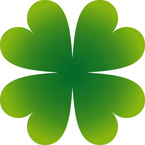 Four-leaf clover vector image | Public domain vectors