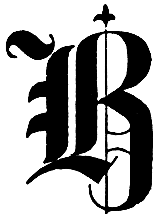 Educational ClipArt: Decorative Letters, B 22