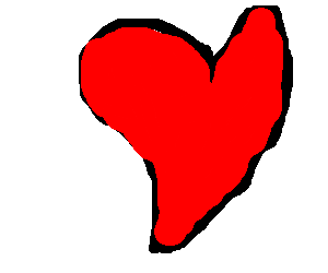 big red heart (drawing by Nickolai)