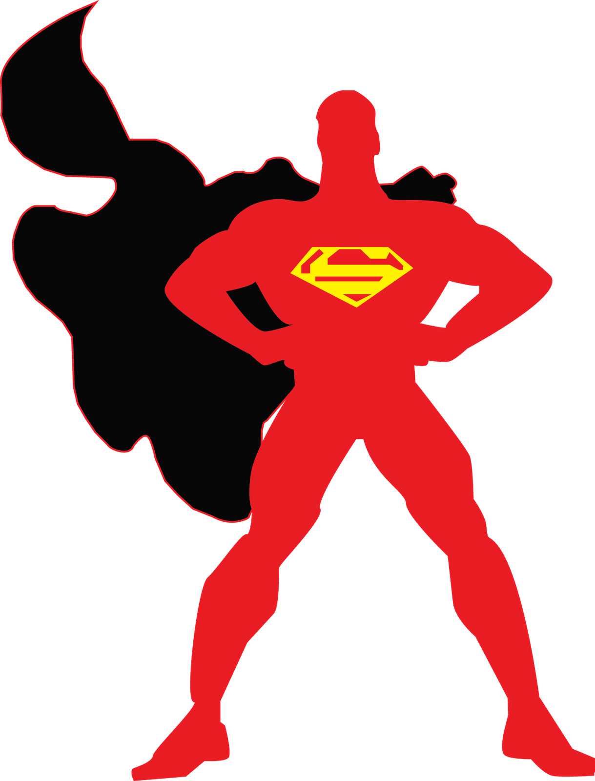 Superman Diamond Outline Clipart