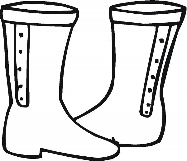 Rain Boots Coloring Page - Free Clipart Images