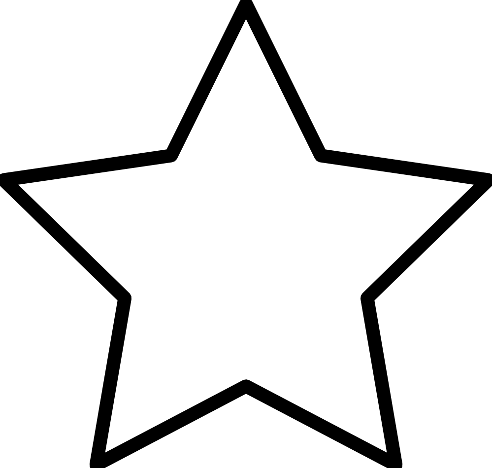 Star Outline Black And White Clipart