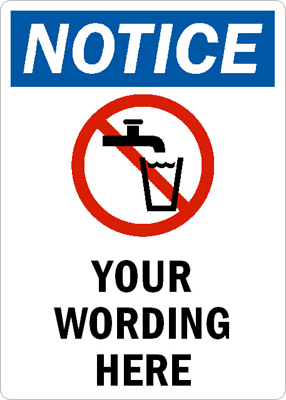 Do Not Drink Non-Potable Water Signs - MySafetySign.com
