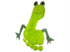 Footprint Frog Preschool Art Project