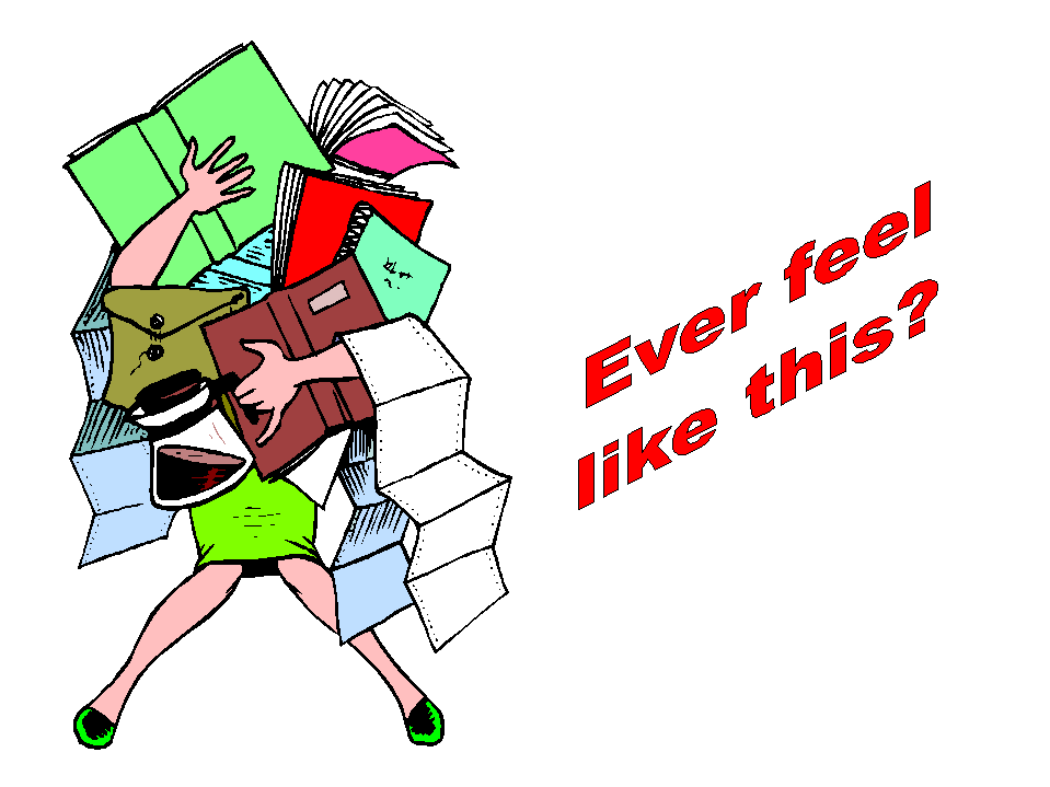 Overwhelmed Teacher Clipart