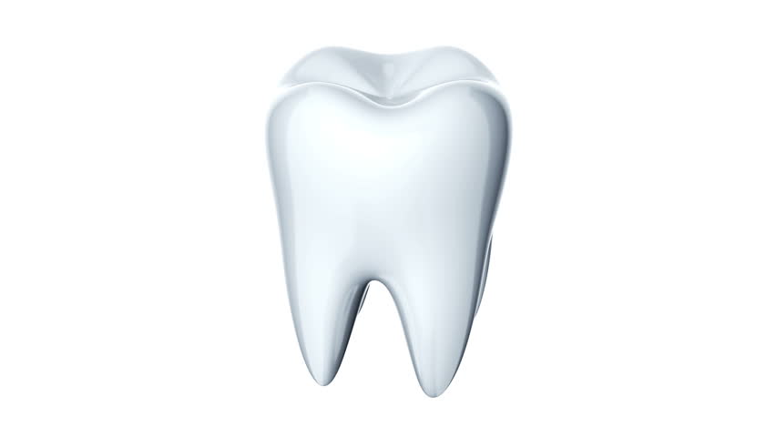 Rotation Of White And Glossy Tooth. Background For Medical Movie ...
