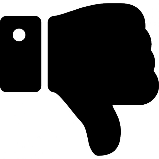 Thumbs down silhouette Icons | Free Download