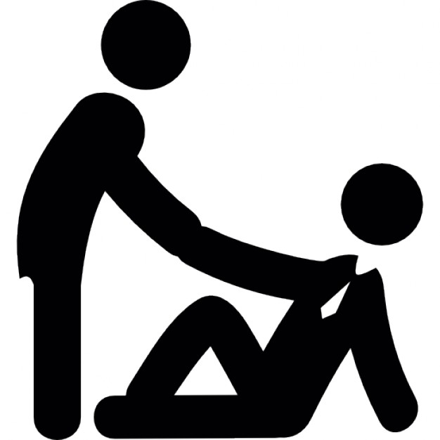 Person helping other to get up from the floor Icons | Free Download