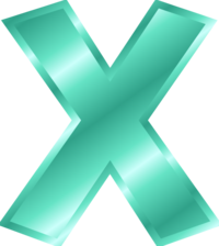 Alphabet Letter X - vector Clip Art
