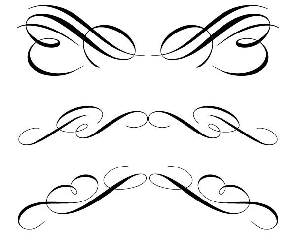 Decorative Flourishes Free Vector Clip Art | 123Freevectors