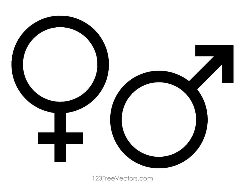 Male and Female Gender Symbols Vector | 123Freevectors
