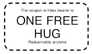 Hug Coupon Clipart