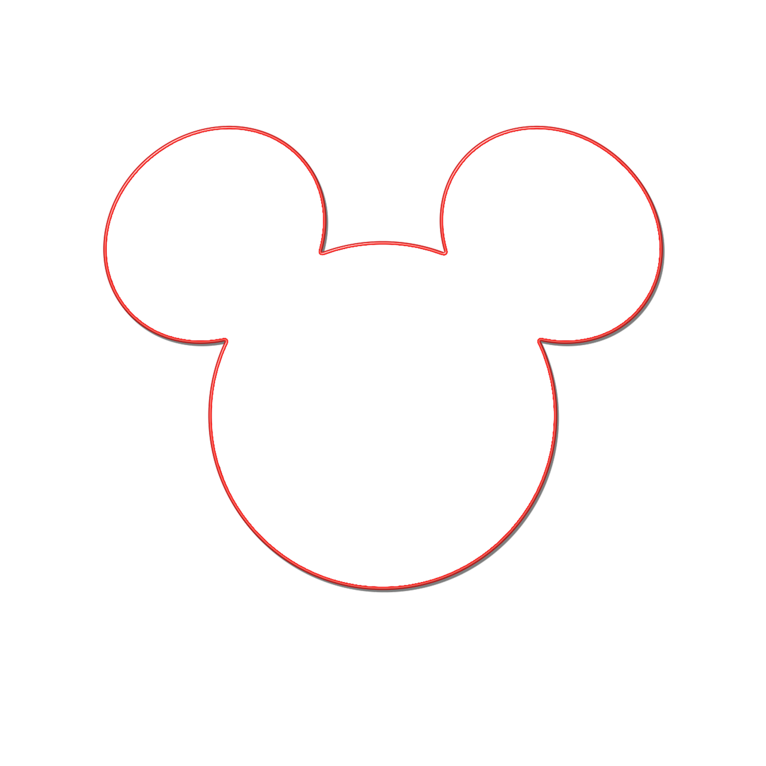 Mickey mouse head outline transparent clipart