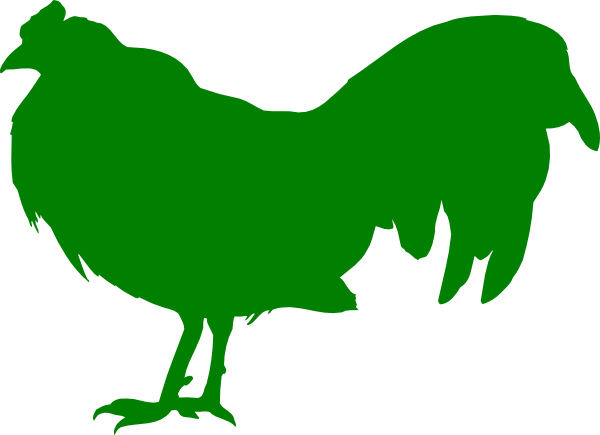 Green Chicken Clip Art - vector clip art online ...