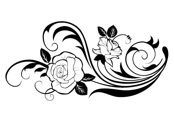 Flower And Heart Tattoo Designs