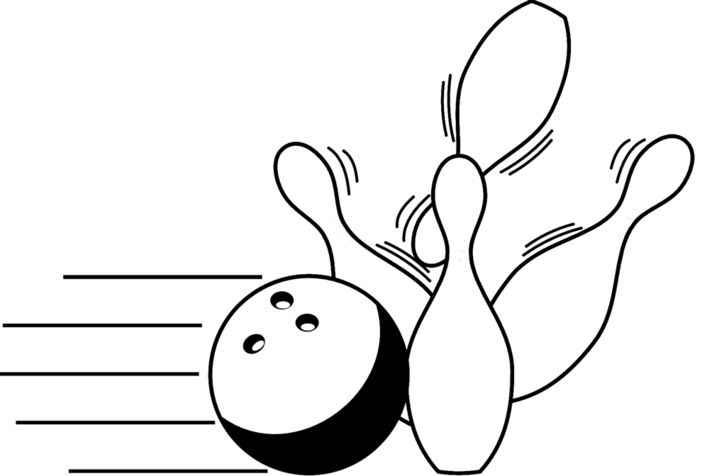 Bowling Coloring Pages for childrens printable for free