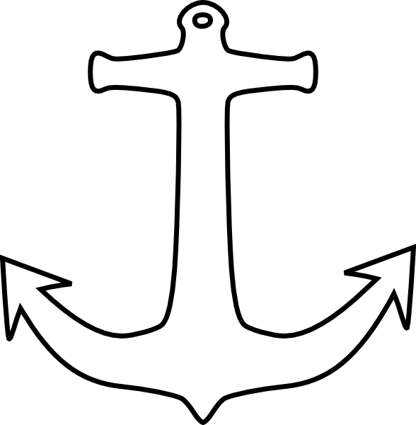 Anchor Black And White Clipart