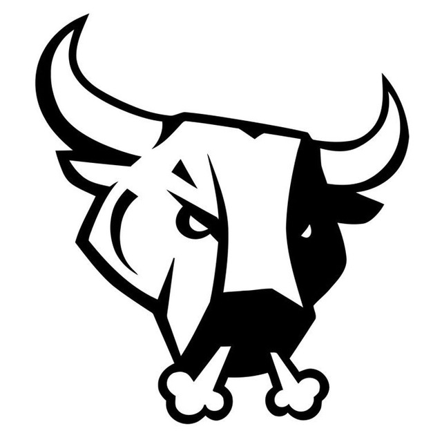 12.8*14CM Angry Crazy Bull Cow Head Car Styling Funny Animal ...