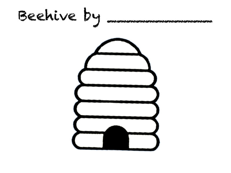 Bee Hive Coloring Page Clipart - Free to use Clip Art Resource