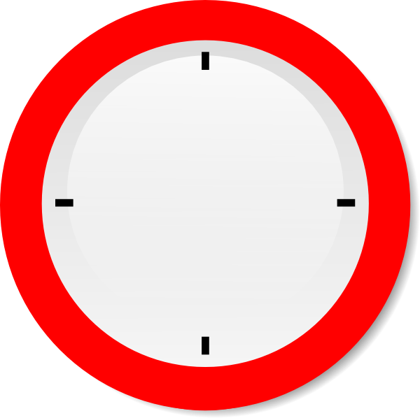 No Hands Modern Clock Clip Art - vector clip art ...