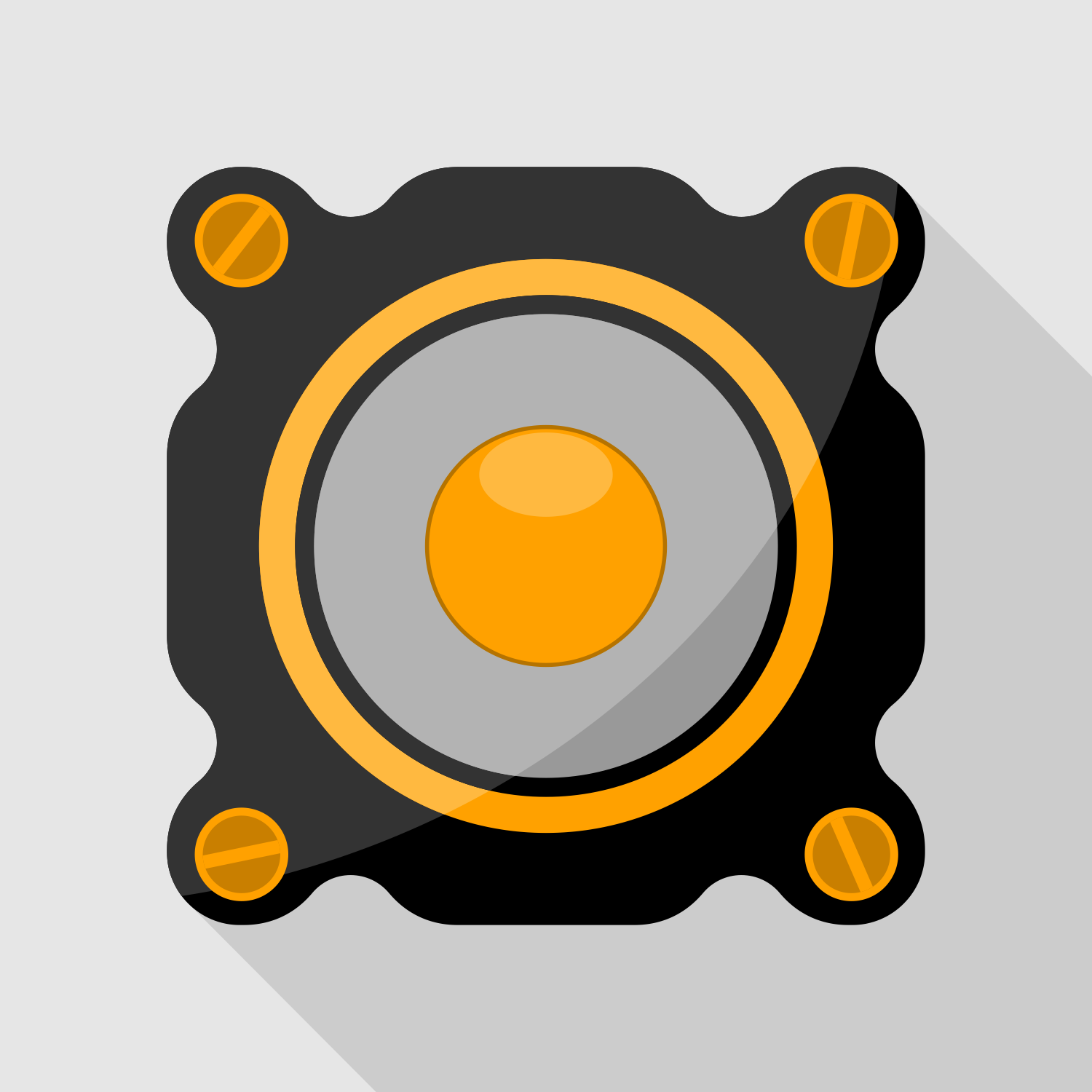 Vector for free use: Flat speaker vector
