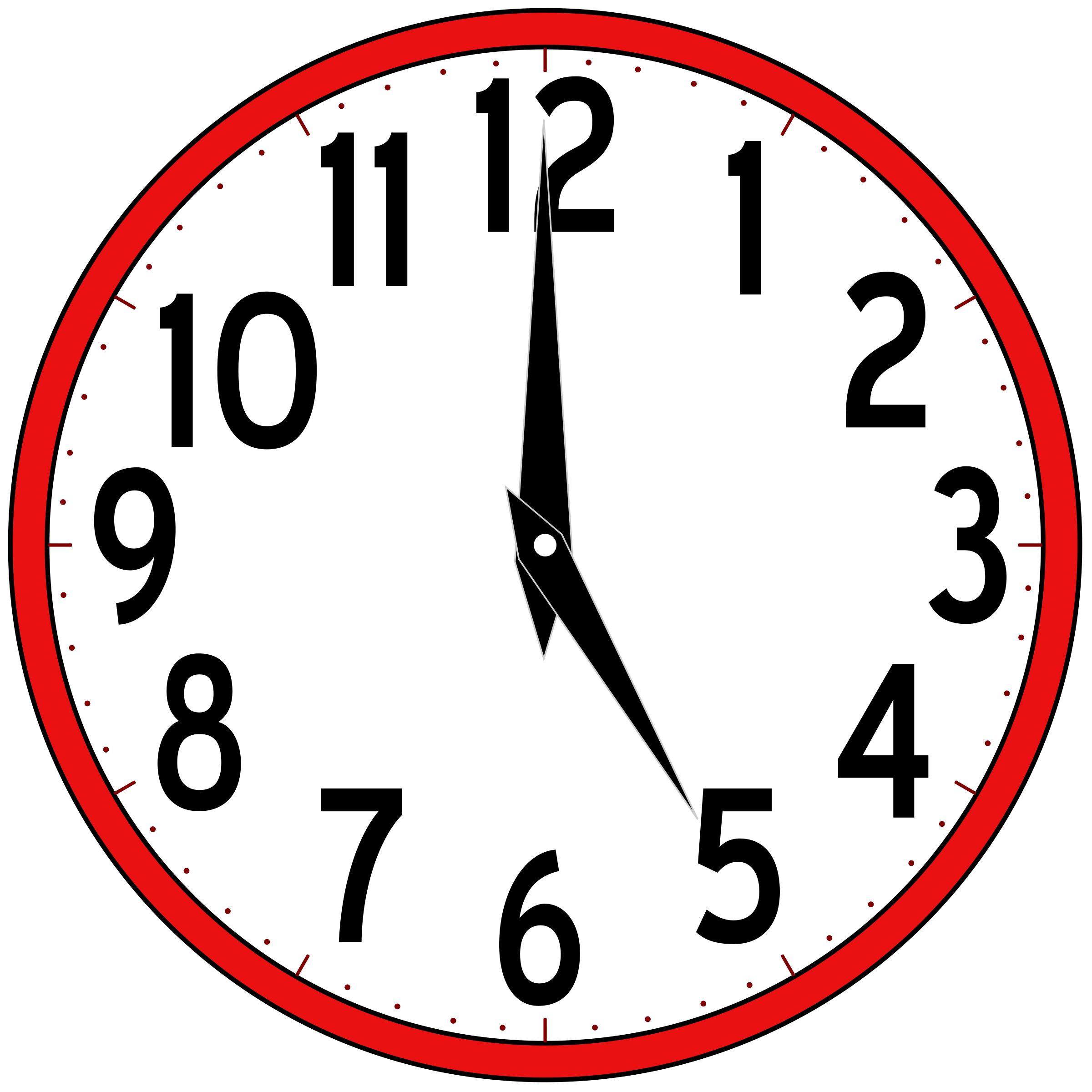 Analogue clock clipart